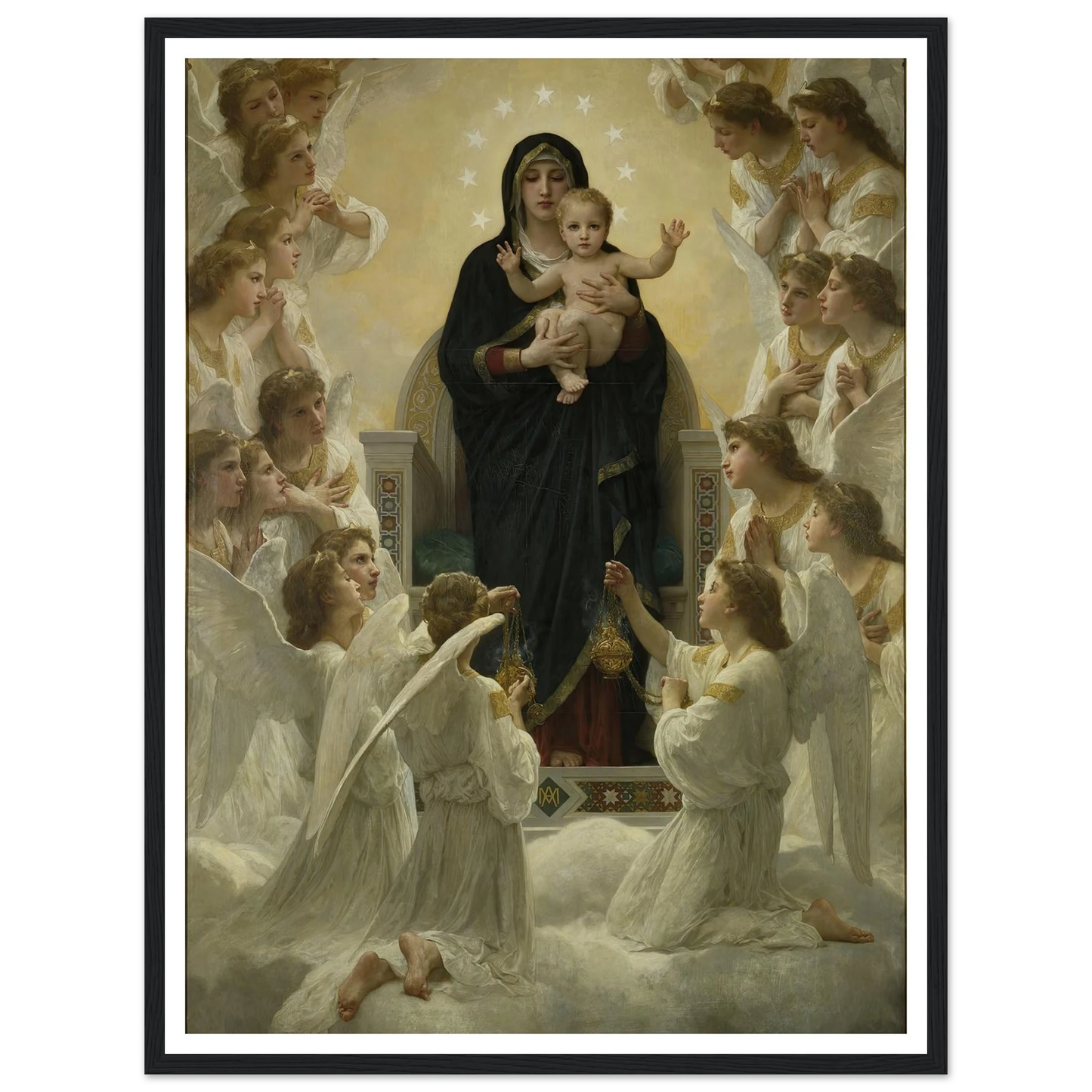 La Vierge aux anges (1900) Art Print | William Bouguereau-Quipham Collections