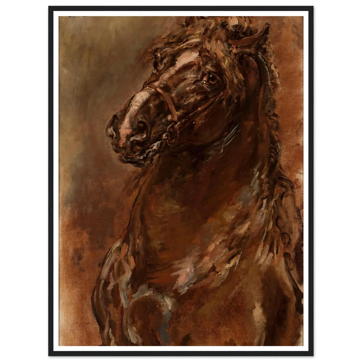 Study of horse’s head for “The Maid of Orléans” (1886) Art Print | Jan Matejko-Quipham Collections