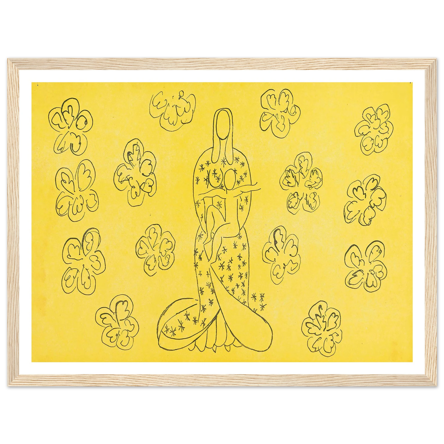 Vierge et l’enfant au décor fleuri (1949) Art Print | Henri Matisse-Quipham Collections