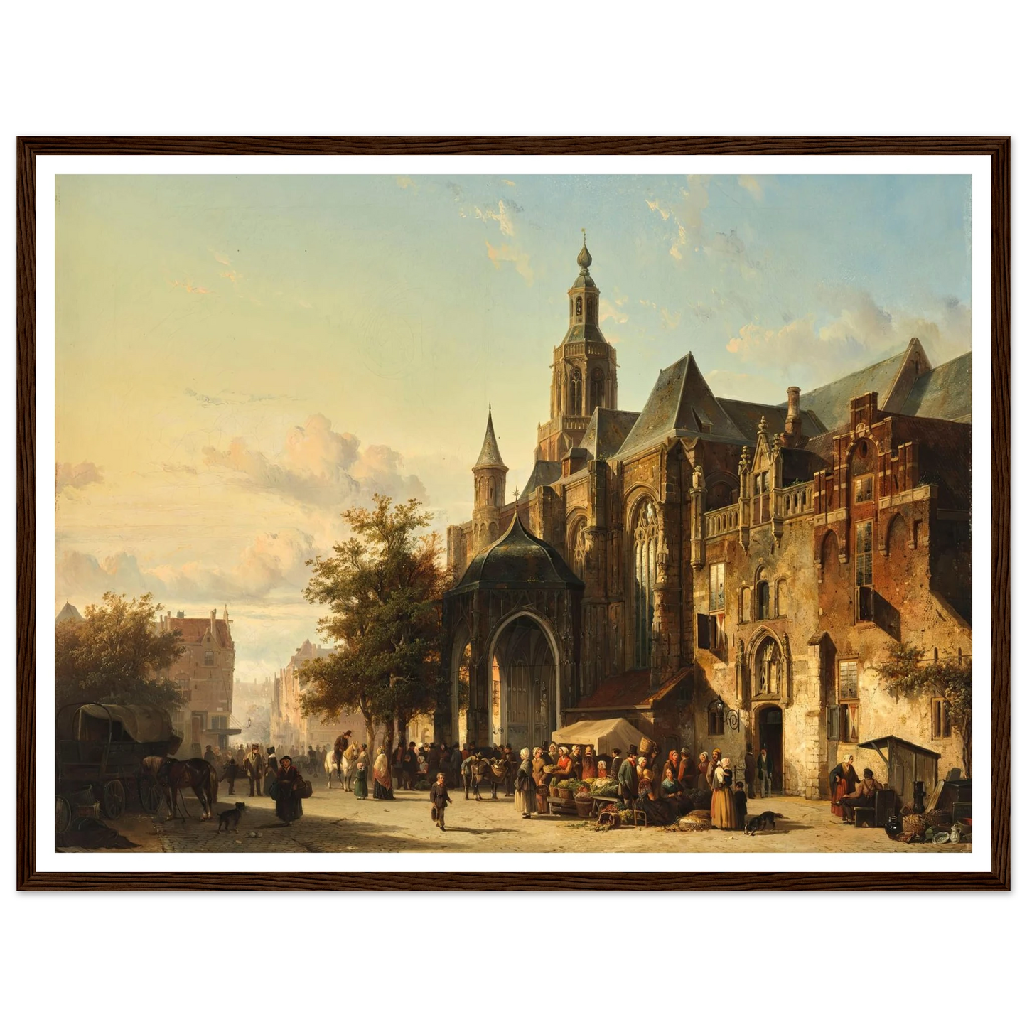 Market Square, Nijmegen (1849) Art Print | Cornelis Springer-Quipham Collections