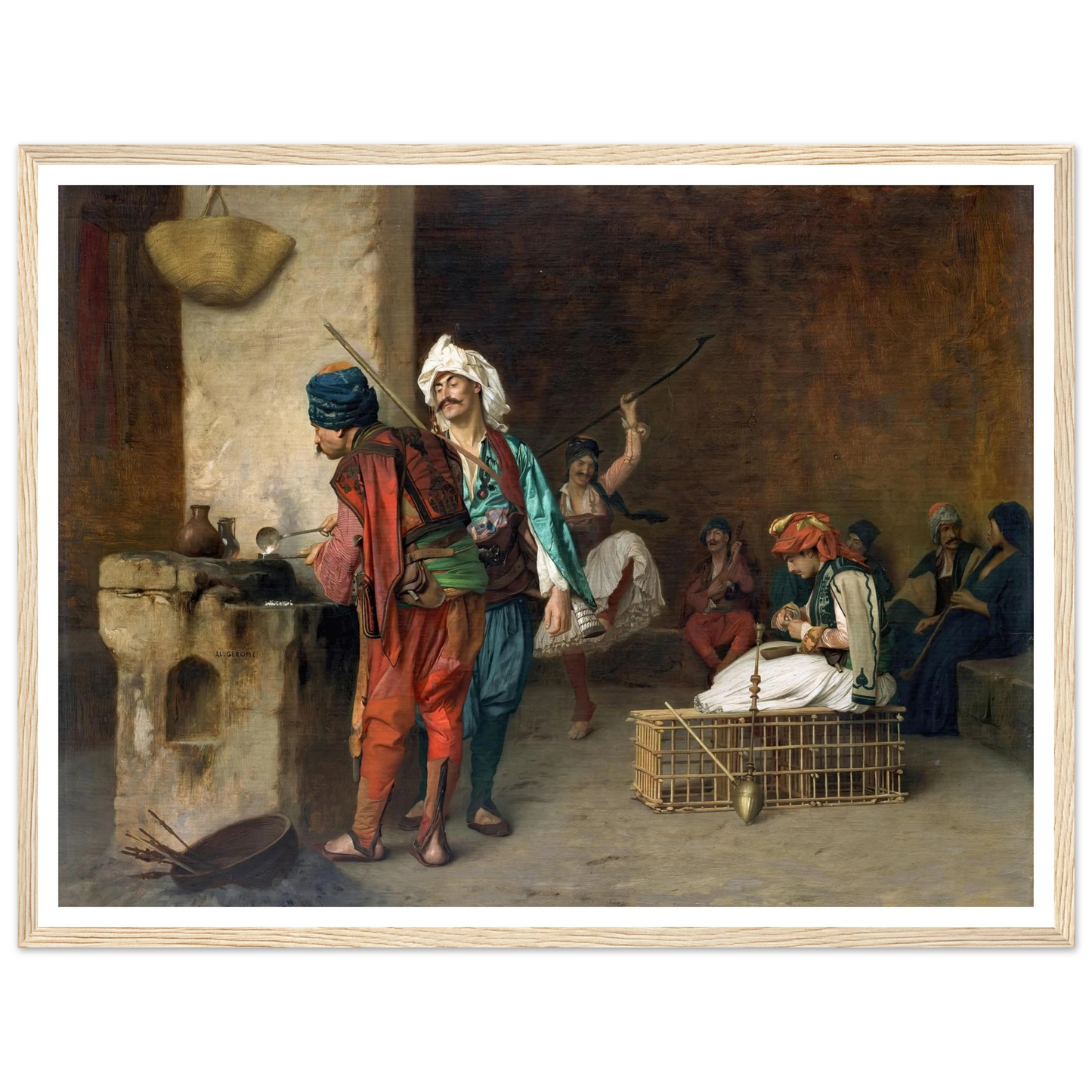 Cafe House-Cairo (Casting Bullets) (1884 or earlier) Art Print | Jean Leon Gerome-Quipham Collections