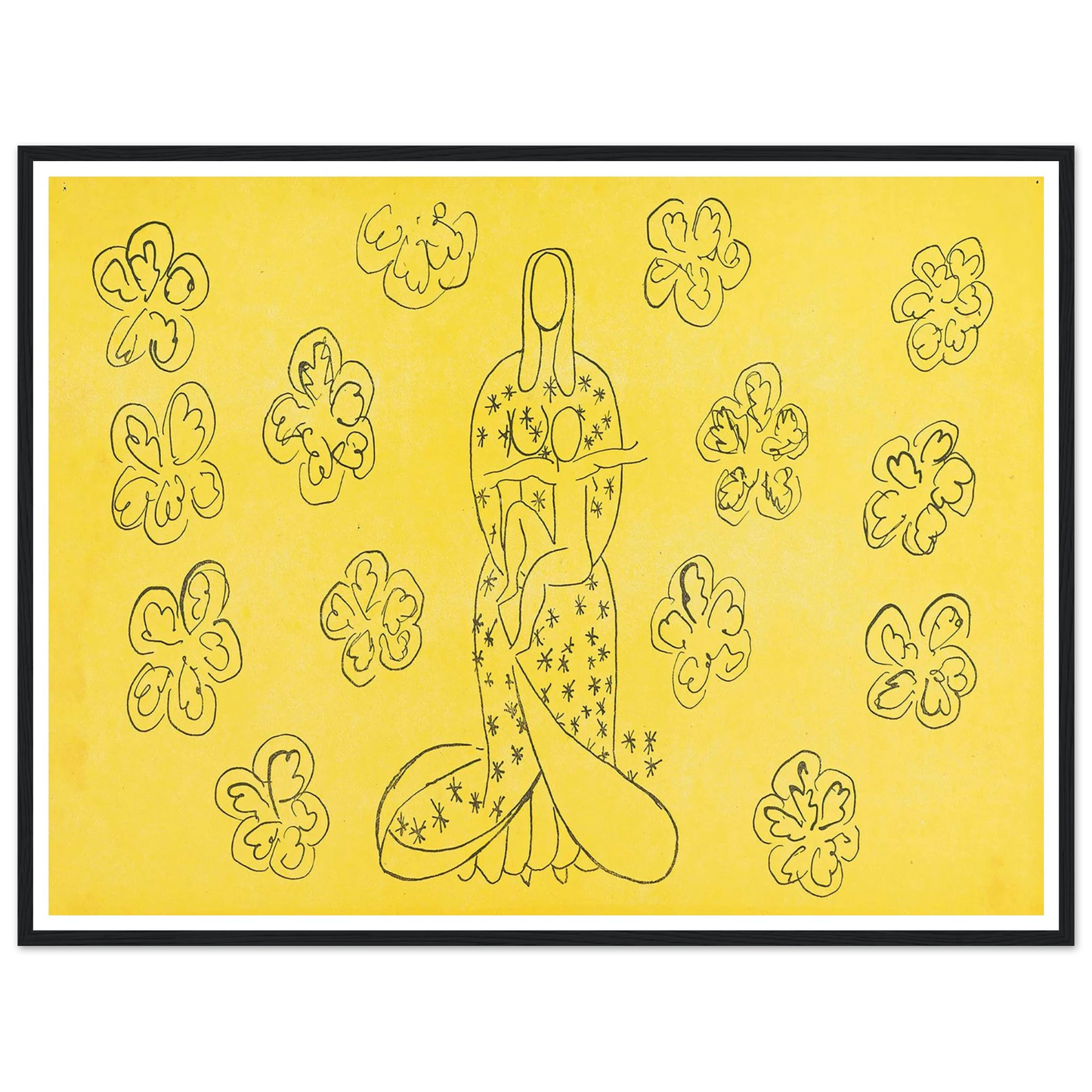Vierge et l’enfant au décor fleuri (1949) Art Print | Henri Matisse-Quipham Collections
