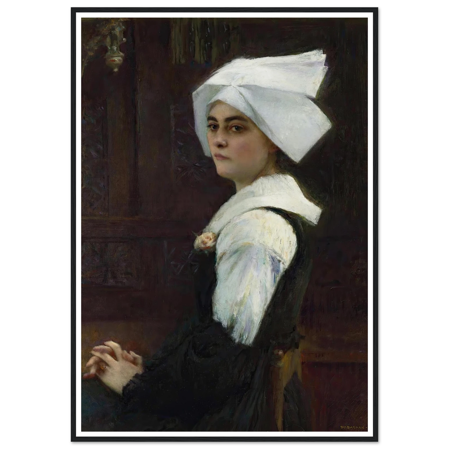 Breton Girl Art Print | Pascal Adolphe Jean Dagnan Bouveret-Quipham Collections