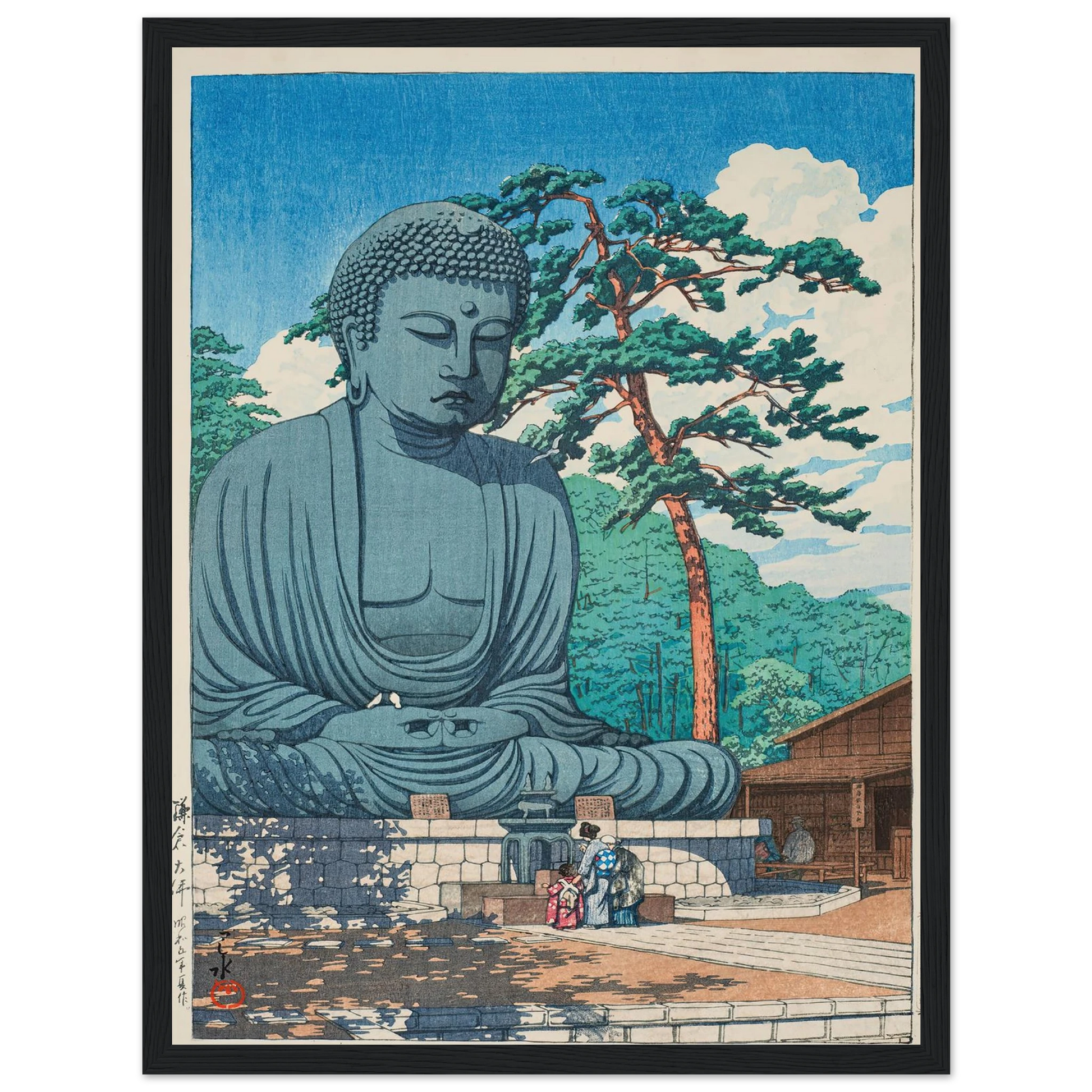 Kamakura daibutsu (The Great Buddha at Kamamura) (1930) Art Print | Kawase Hasui-Quipham Collections