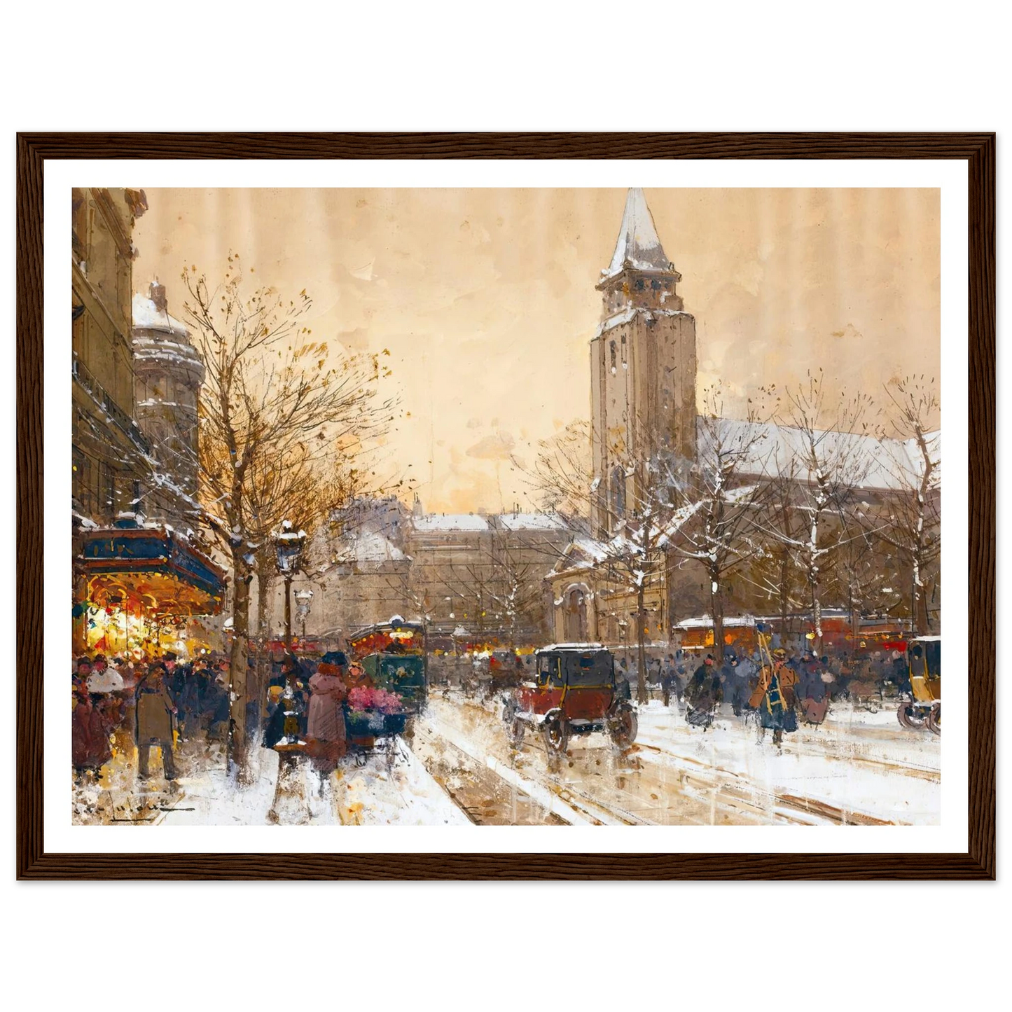 Boulevard Saint-Germain, Paris Art Print | Eugene Galien Laloue-Quipham Collections
