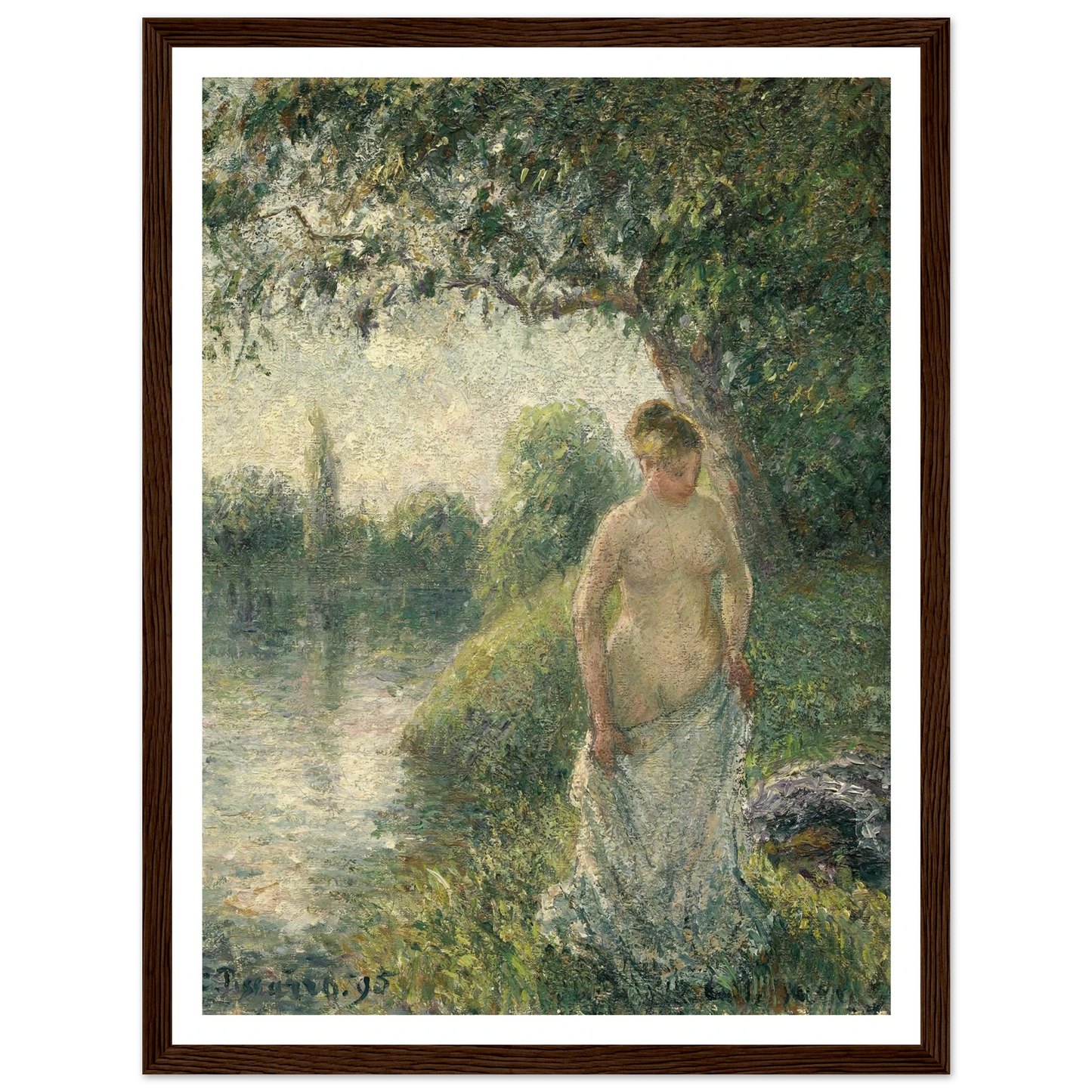 The Bather (1895) Art Print | Camille Pissarro-Quipham Collections