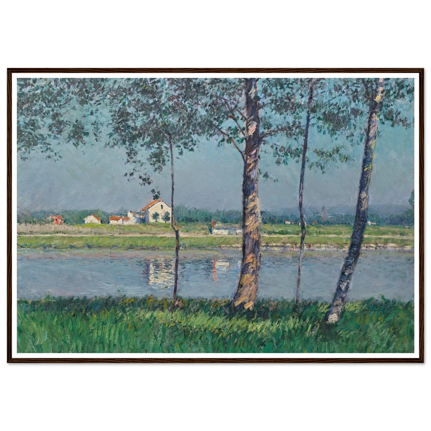 Rive de la Seine au Petit-Gennevilliers (circa 1888) Art Print | Gustave Caillebotte-Quipham Collections