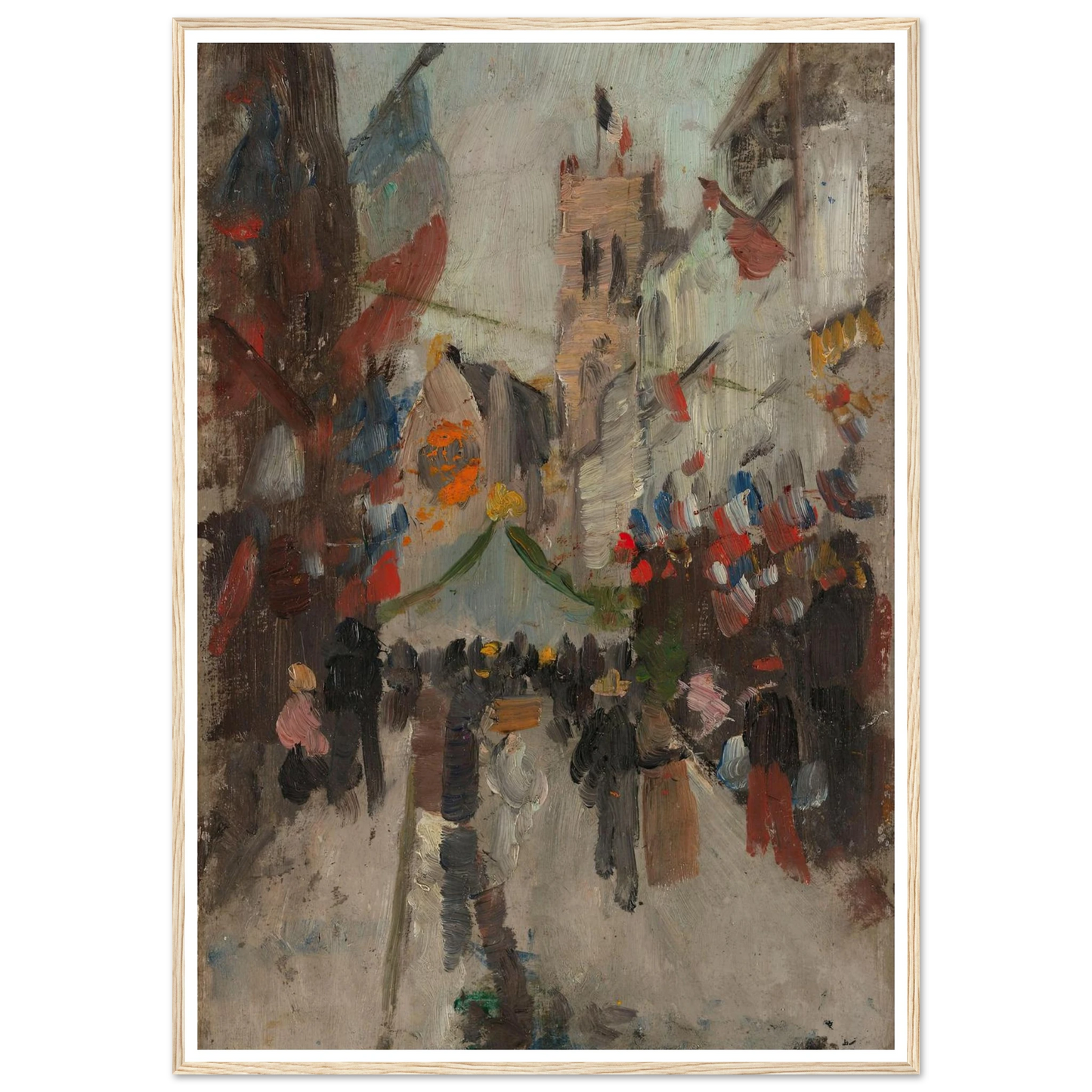 July 14th in Dieppe (1894 - 1898) Art Print | Frits Thaulow-Quipham Collections