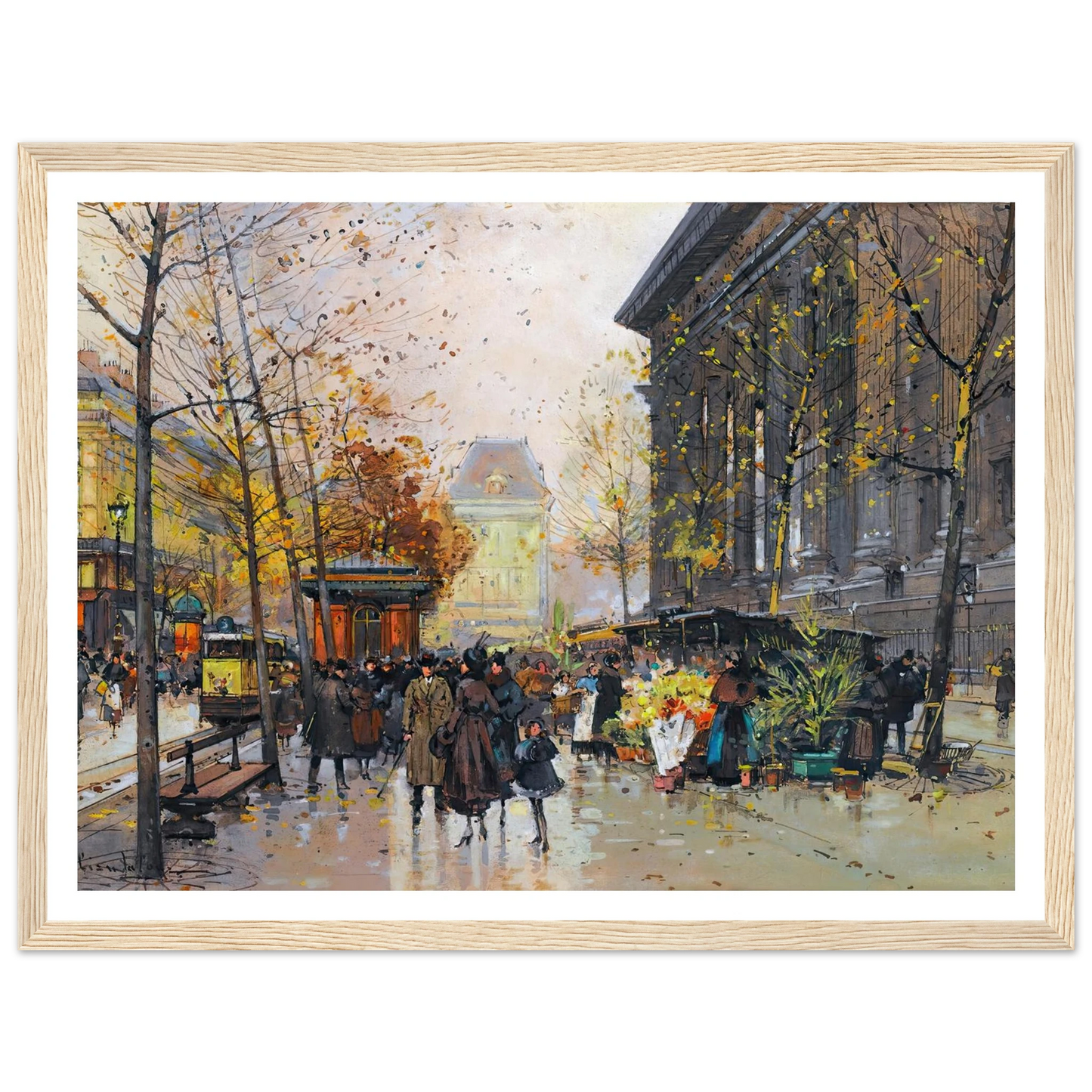 Le Marché Aux Fleurs, La Madeleine Art Print | Eugene Galien Laloue-Quipham Collections