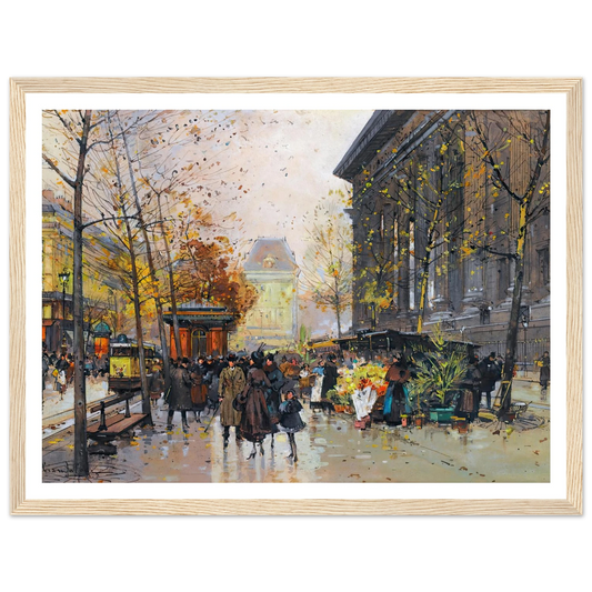 Le Marché Aux Fleurs, La Madeleine Art Print | Eugene Galien Laloue-Quipham Collections
