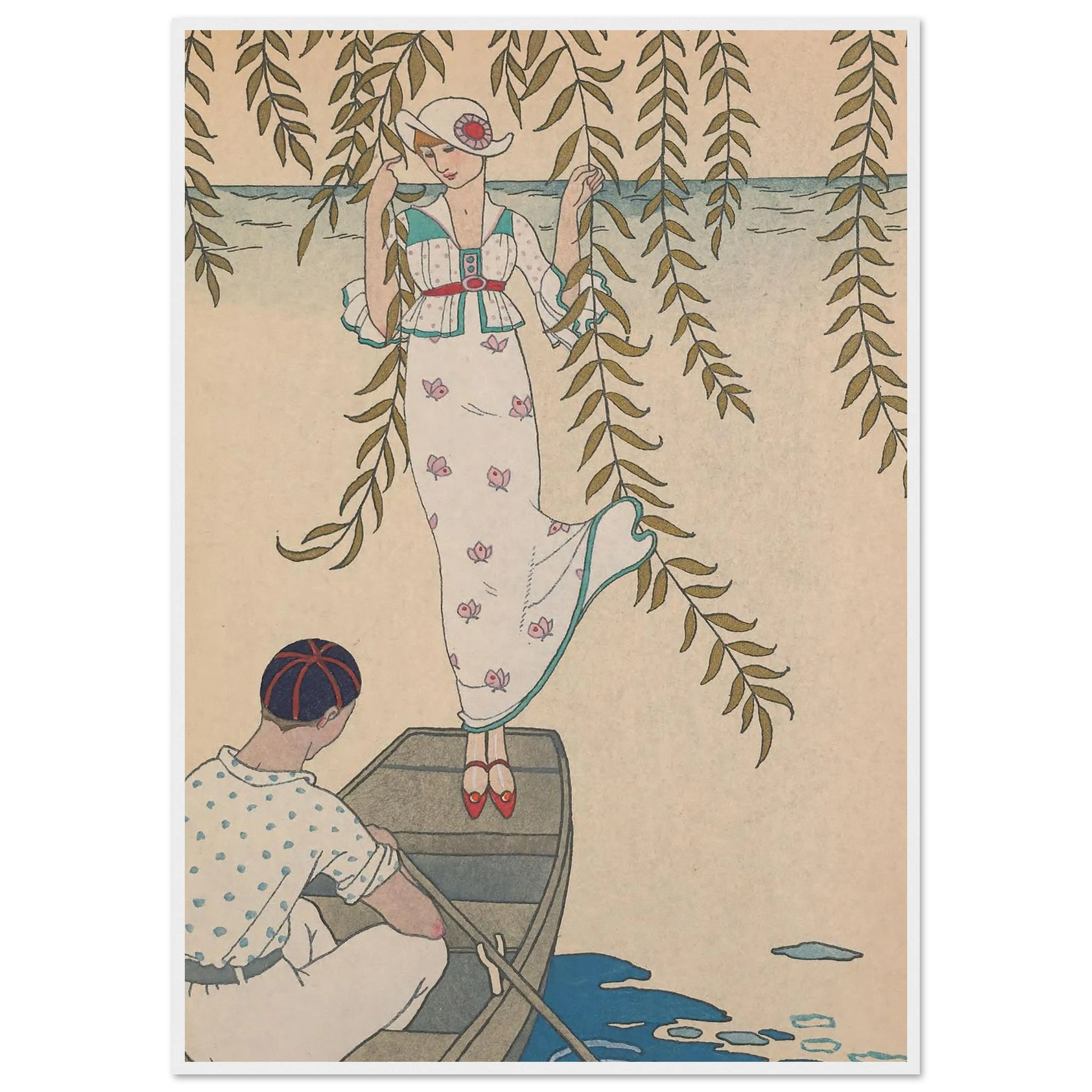 Midi Sur L’eau (1914) Art Print | George Barbier-Quipham Collections