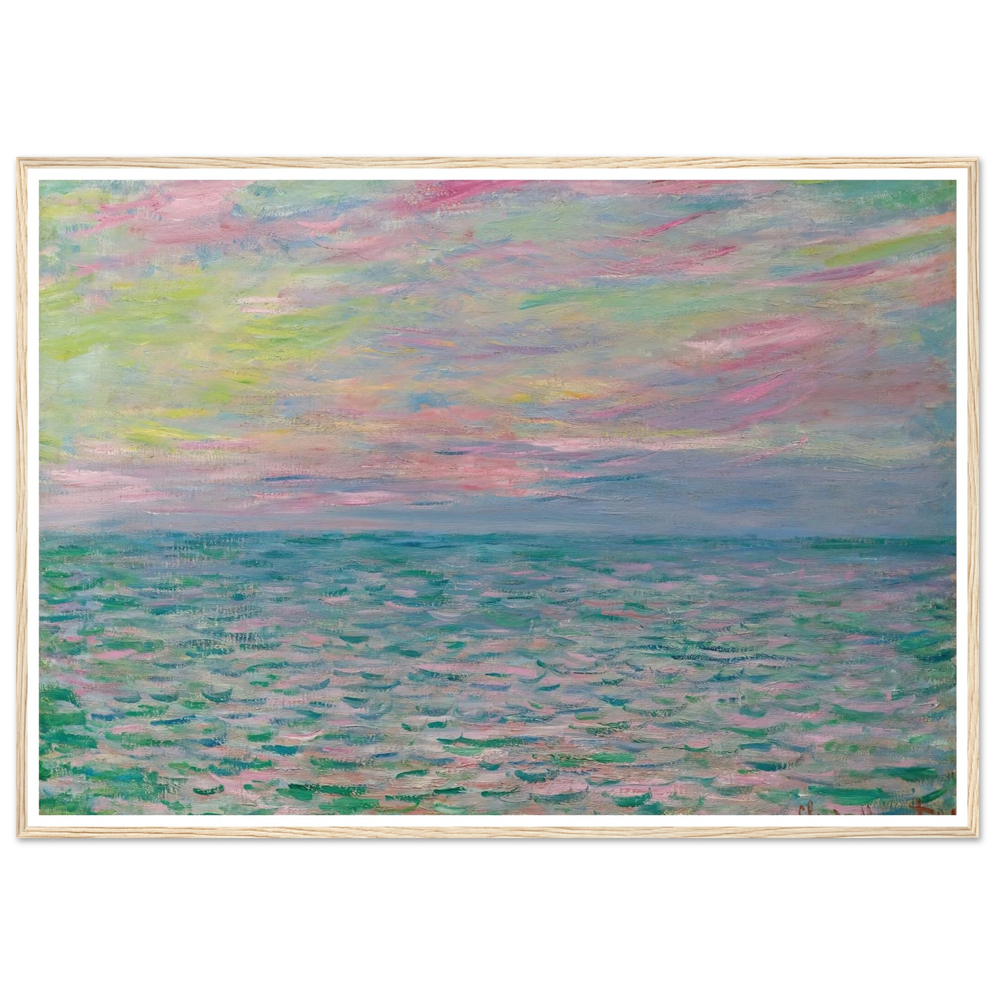 Coucher De Soleil À Pourville, Pleine Mer (1882) Art Print | Claude Monet-Quipham Collections