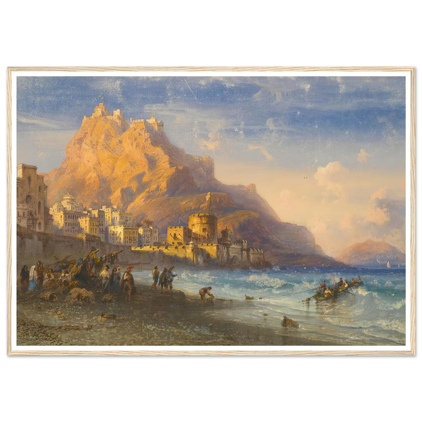 Coastal Landscape, Southern Italy Art Print | Carlo Bossoli-Quipham Collections