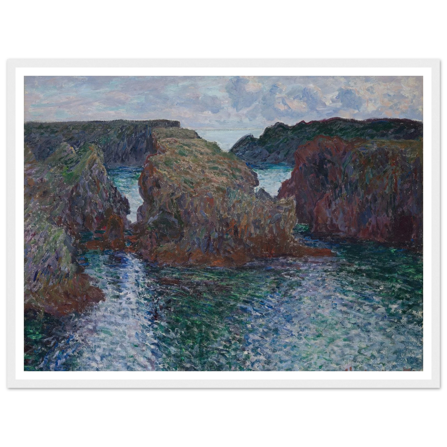 Rocks at Port-Goulphar, Belle-Île (1886) Art Print | Claude Monet-Quipham Collections