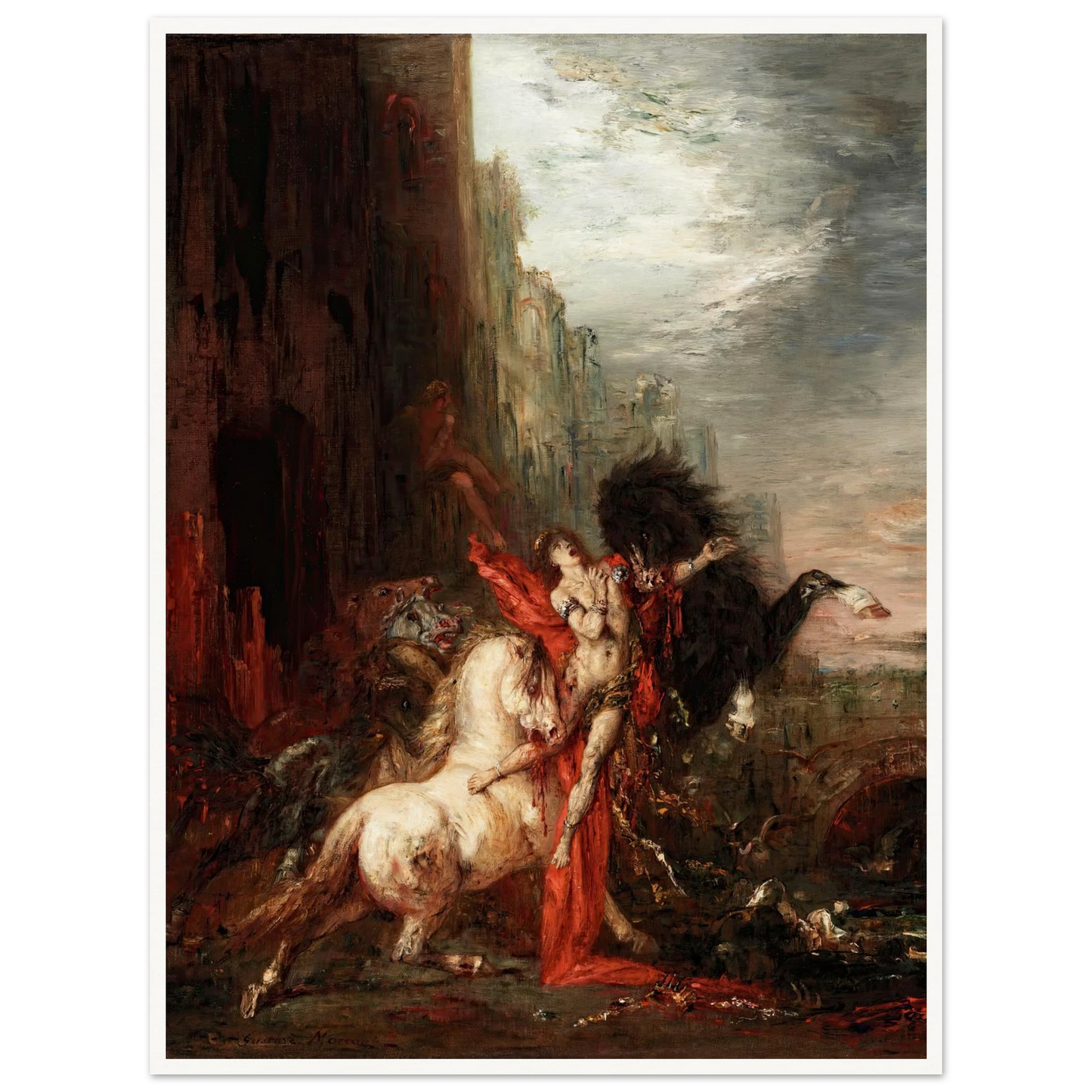 Diomedes Devoured by His Horses (1865-1870) Art Print | Gustave Moreau-Quipham Collections