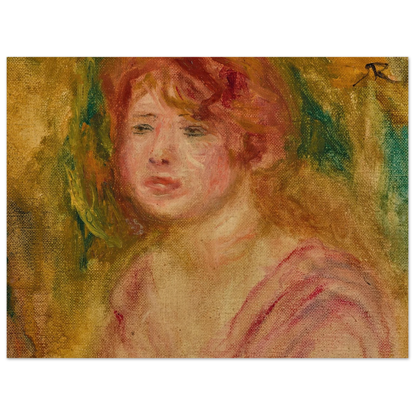 Andrée en buste (1915) Art Print | Pierre Auguste Renoir-Quipham Collections