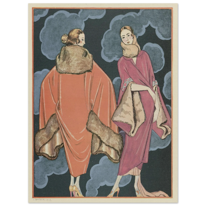 Deux heures du matin; Manteaux, de Worth (1923) Art Print | George Barbier-Quipham Collections