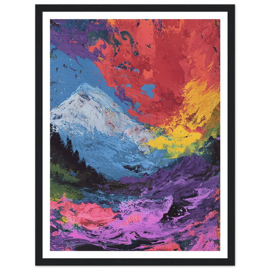 Electric Alpine - Framed Poster - 30x40 cm / 12x16″ - Black frame