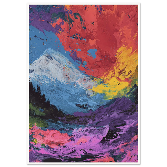 Electric Alpine - Framed Poster - 30x40 cm / 12x16″ - Black frame