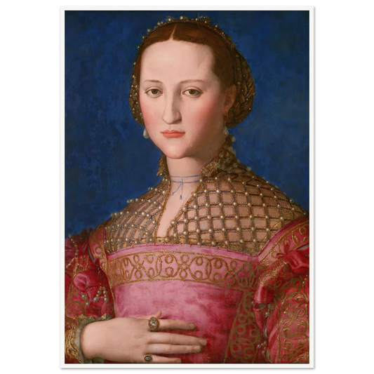 Eleonora Of Toledo (1543) Art Print | Agnolo Bronzino - Framed Poster - 30x40 cm / 12x16″ - Black frame