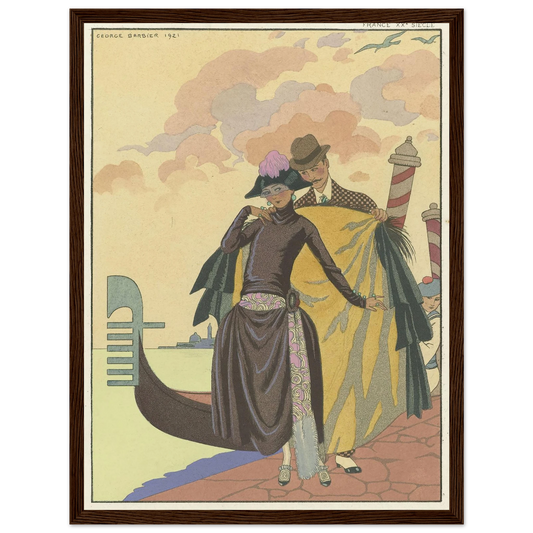 Elle et Lui ; France XXe siècle (1922) Art Print | George Barbier - Framed Poster - 30x40 cm / 12x16″ - Black frame