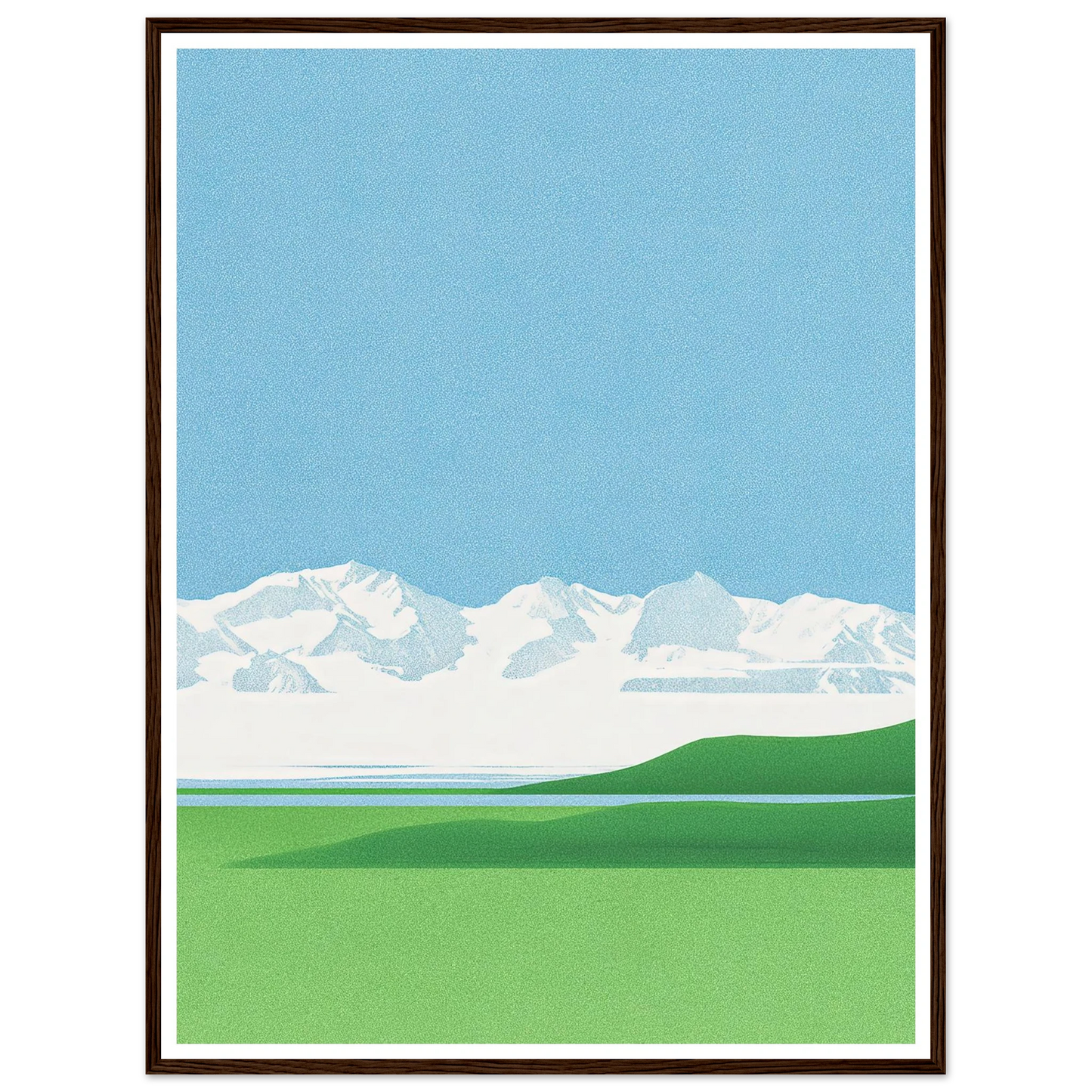 Emerald Valley Panorama - Framed Poster - 30x40 cm / 12x16″ - Black frame