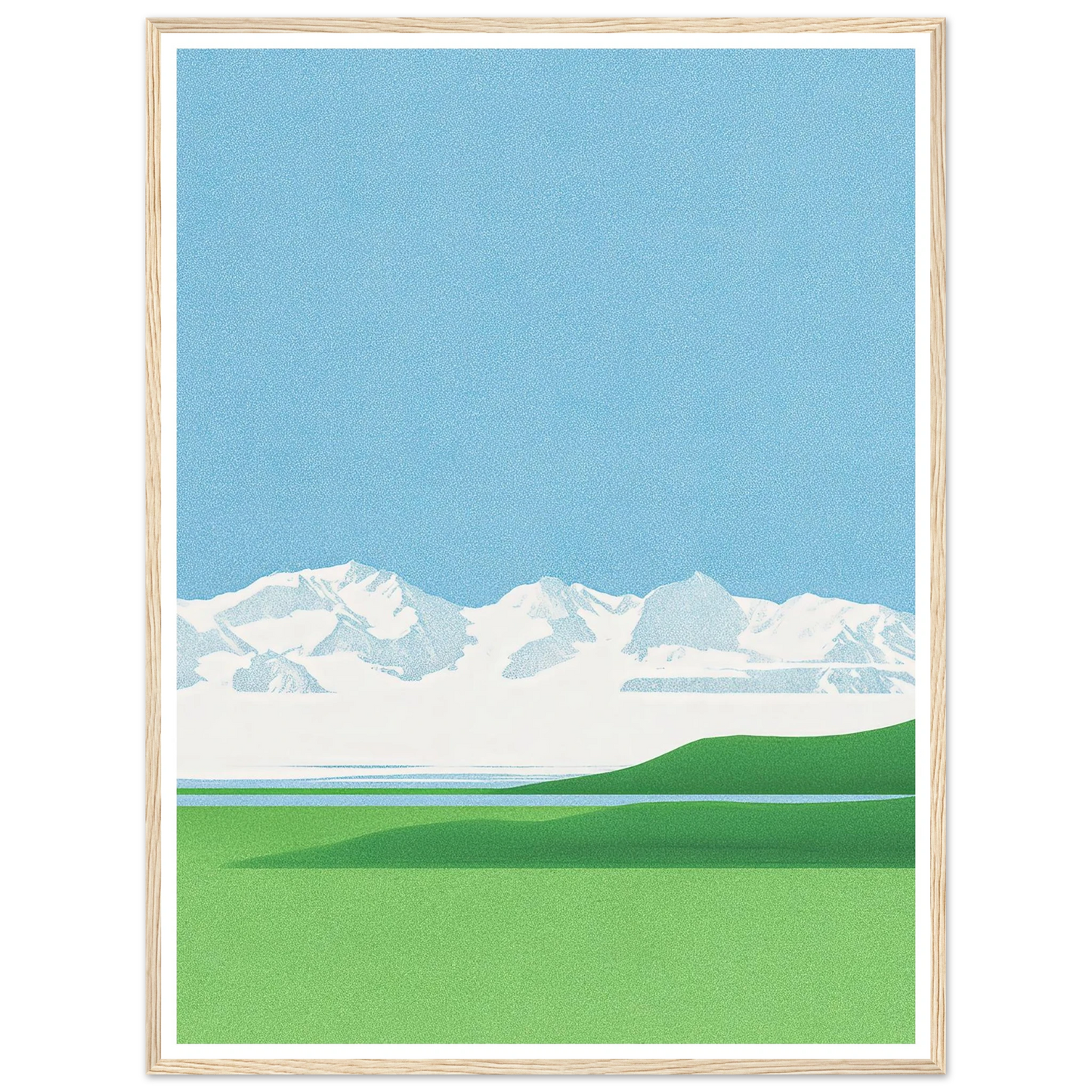 Emerald Valley Panorama - Framed Poster - 30x40 cm / 12x16″ - Black frame