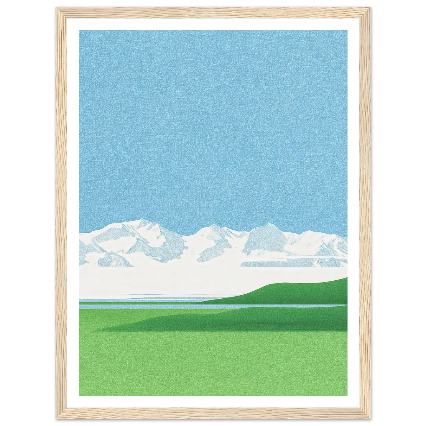 Emerald Valley Panorama - Framed Poster - 30x40 cm / 12x16″ - Black frame