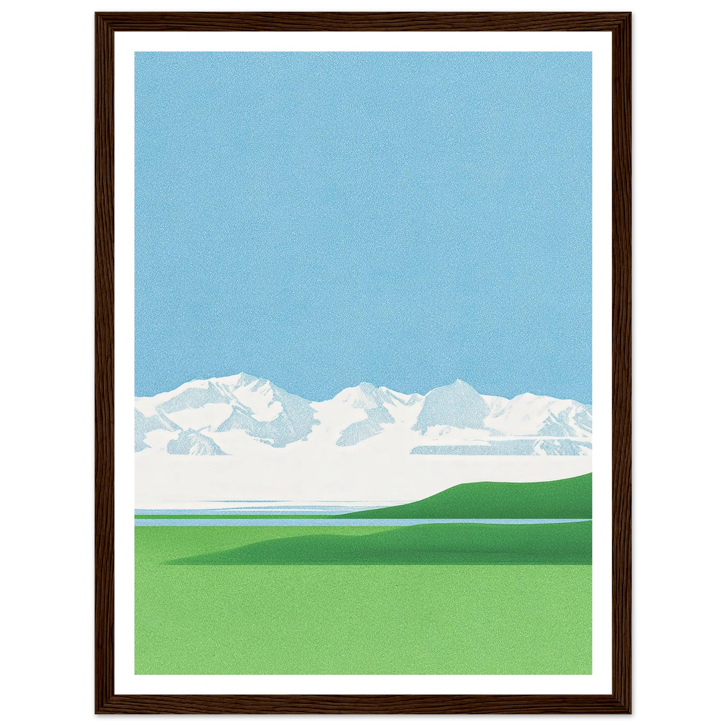 Emerald Valley Panorama - Framed Poster - 30x40 cm / 12x16″ - Black frame