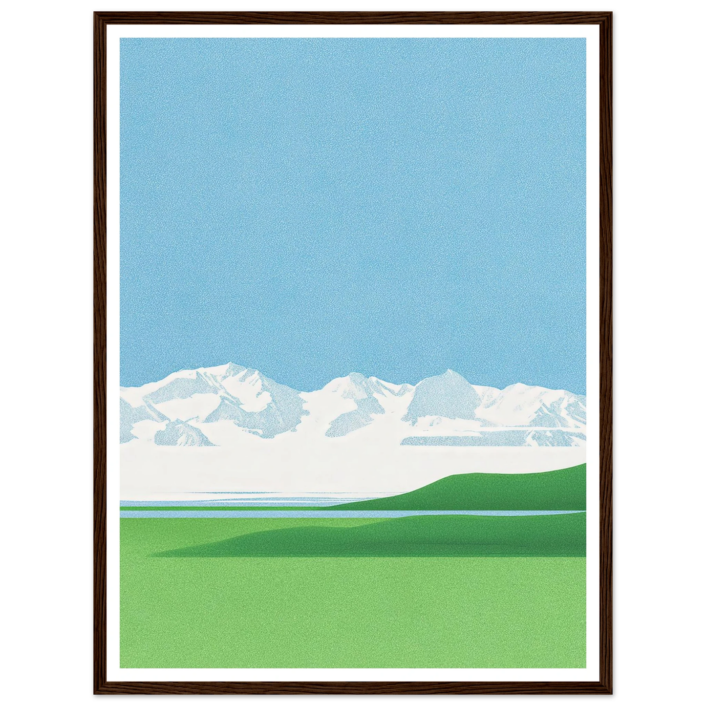 Emerald Valley Panorama - Framed Poster - 30x40 cm / 12x16″ - Black frame
