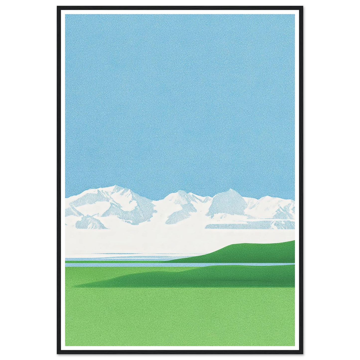 Emerald Valley Panorama - Framed Poster - 30x40 cm / 12x16″ - Black frame