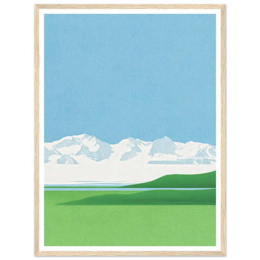 Emerald Valley Panorama - Framed Poster - 30x40 cm / 12x16″ - Black frame