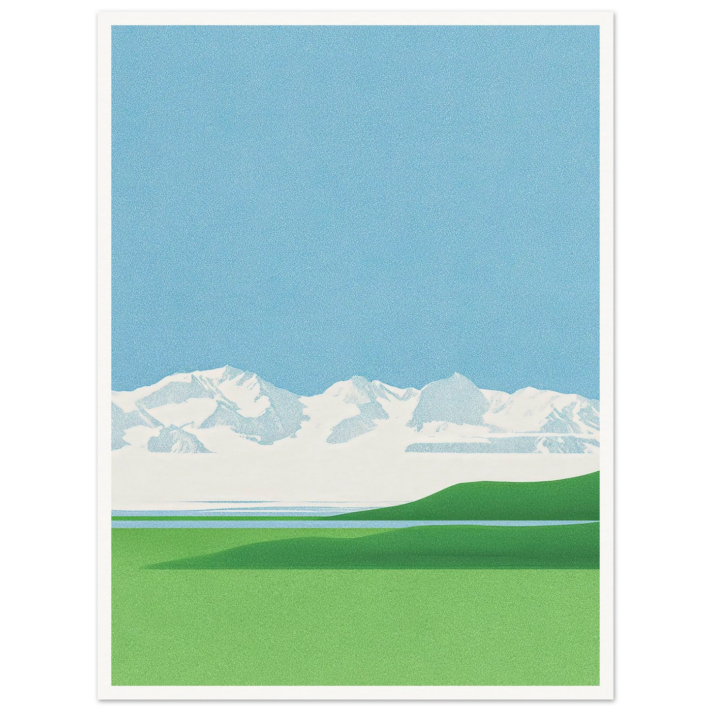 Emerald Valley Panorama - Framed Poster - 30x40 cm / 12x16″ - Black frame