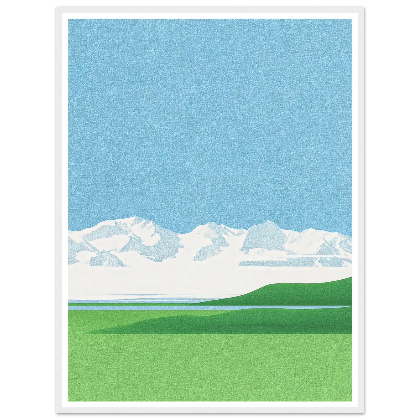 Emerald Valley Panorama - Framed Poster - 30x40 cm / 12x16″ - Black frame