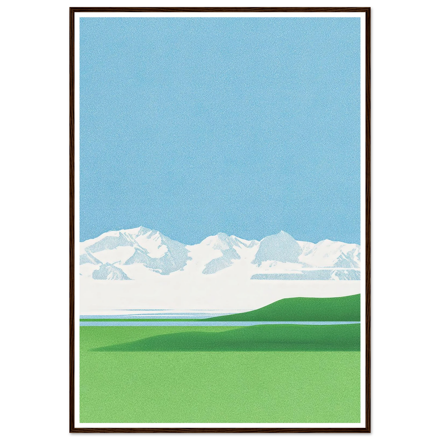 Emerald Valley Panorama - Framed Poster - 30x40 cm / 12x16″ - Black frame