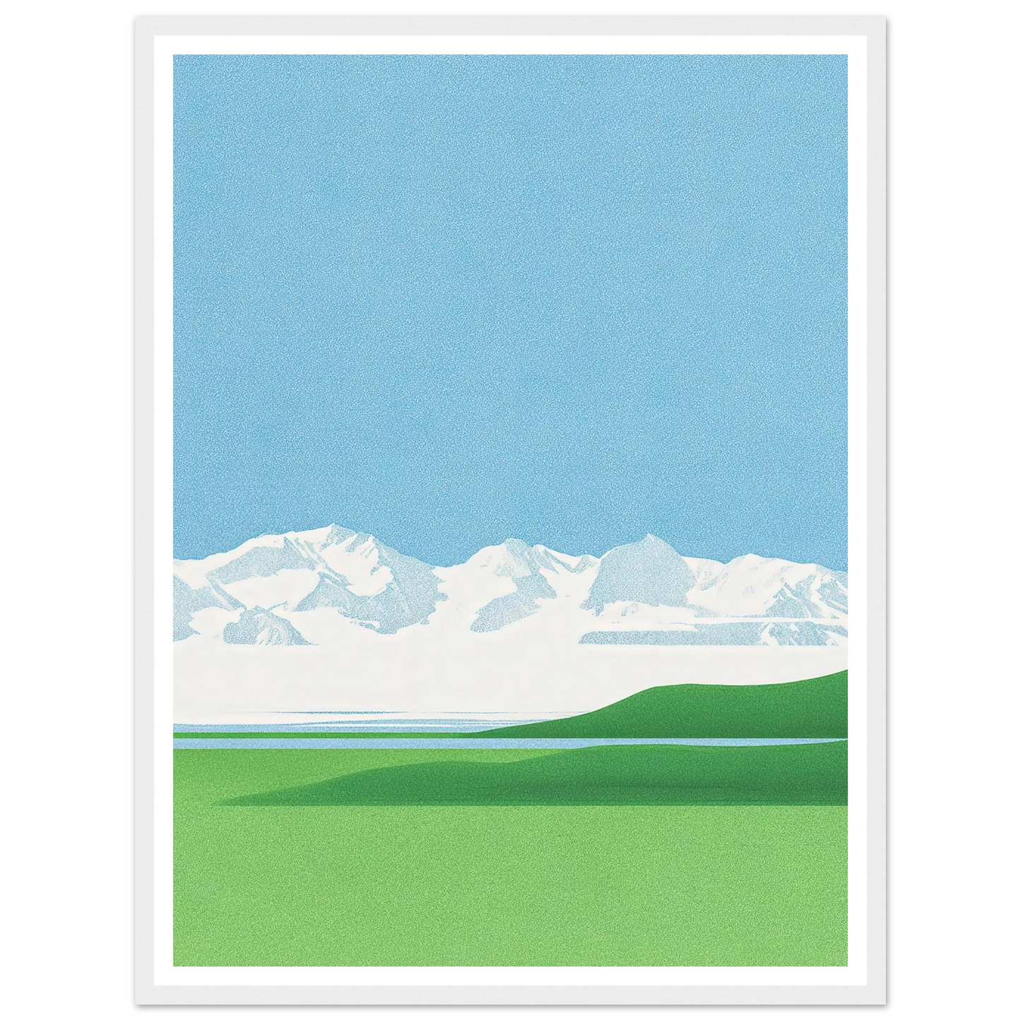 Emerald Valley Panorama - Framed Poster - 30x40 cm / 12x16″ - Black frame