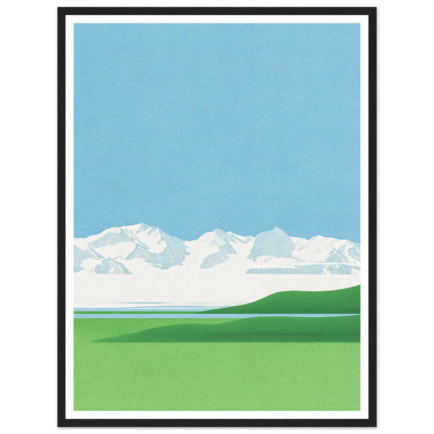 Emerald Valley Panorama - Framed Poster - 30x40 cm / 12x16″ - Black frame