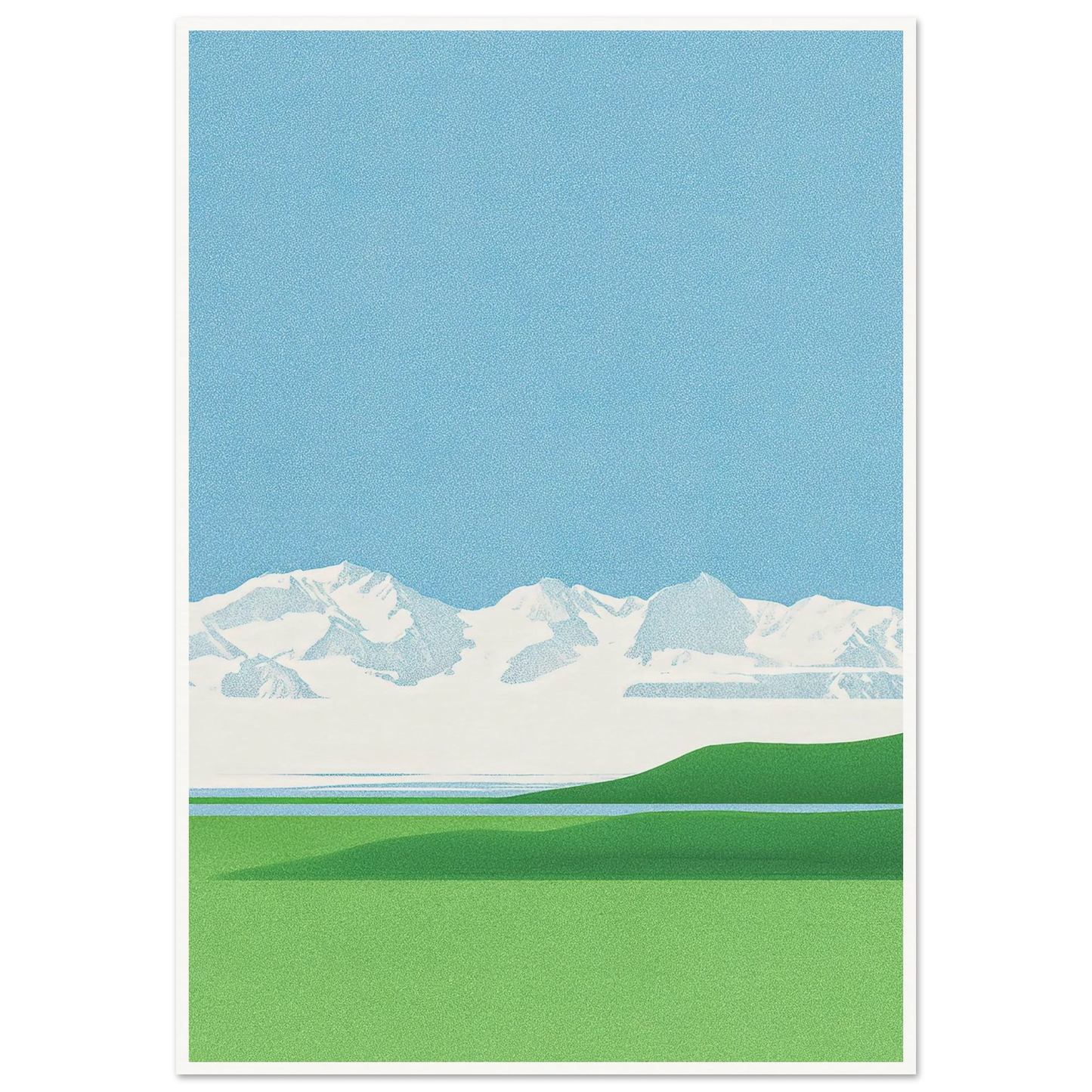 Emerald Valley Panorama - Framed Poster - 30x40 cm / 12x16″ - Black frame