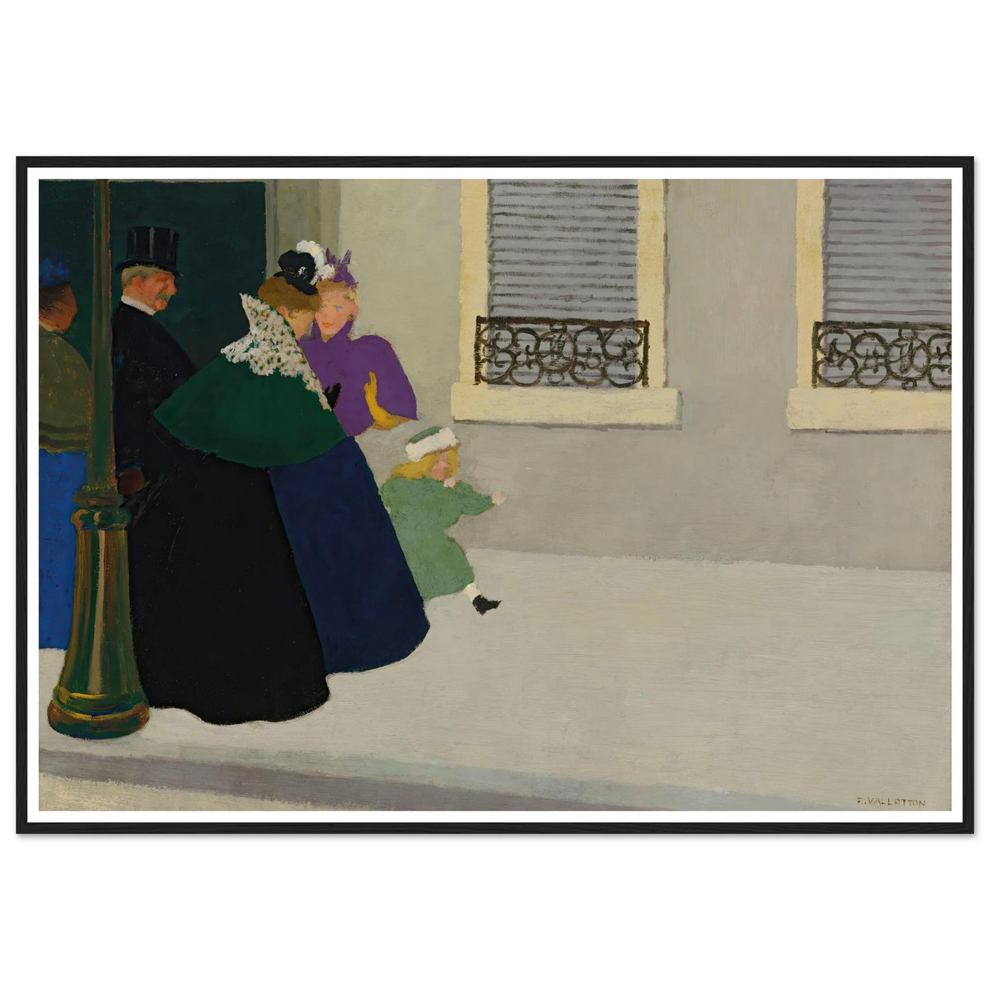 En promenade (circa 1895) Art Print | Felix Vallotton - Framed Poster - 30x40 cm / 12x16″ - Black frame