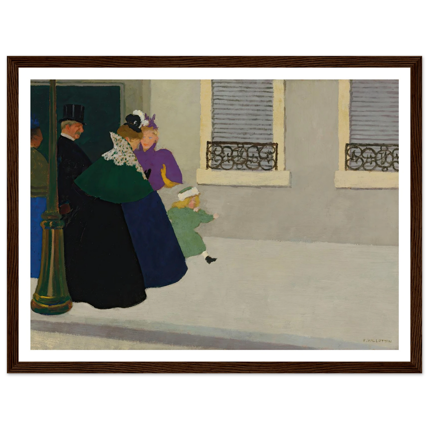 En promenade (circa 1895) Art Print | Felix Vallotton - Framed Poster - 30x40 cm / 12x16″ - Black frame