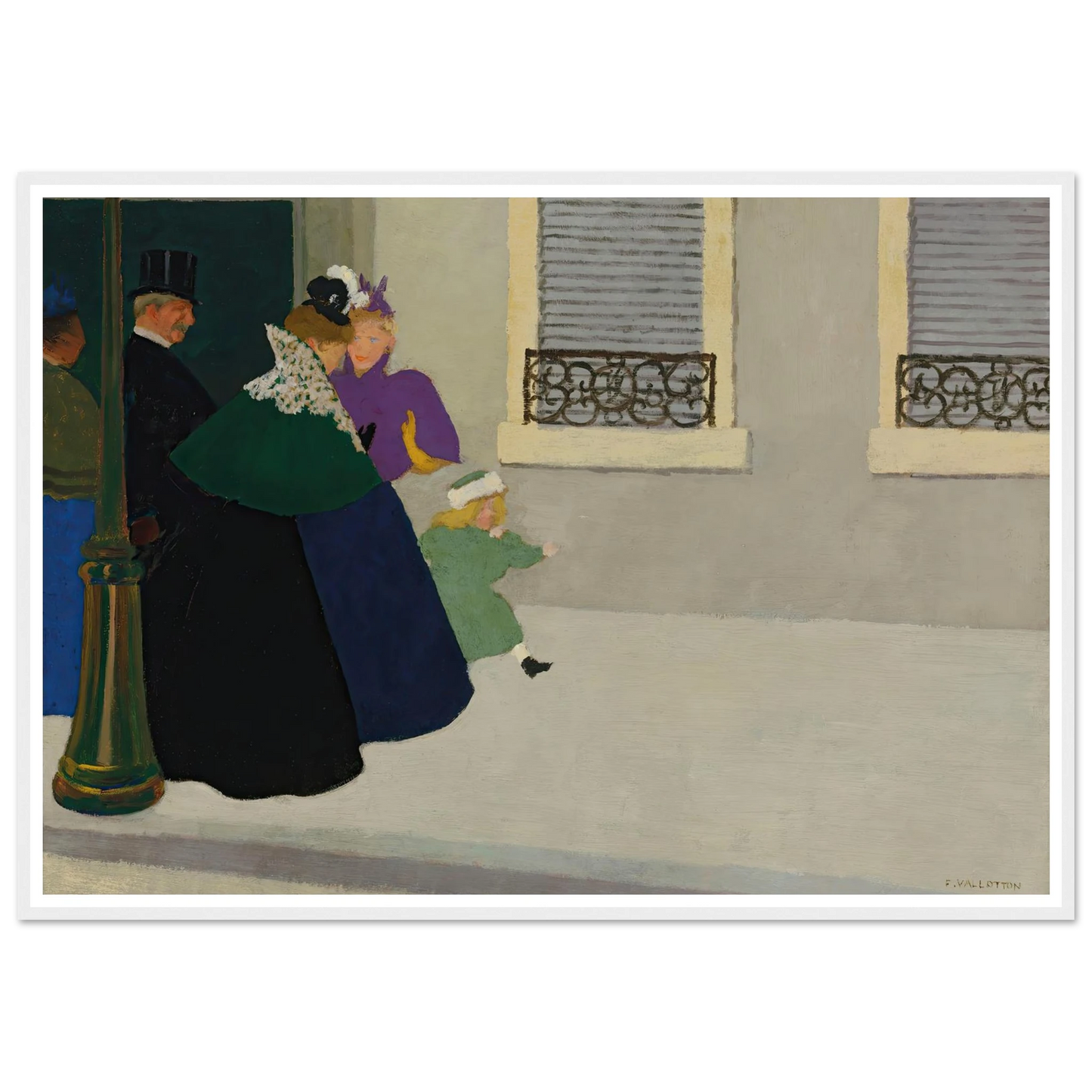 En promenade (circa 1895) Art Print | Felix Vallotton - Framed Poster - 30x40 cm / 12x16″ - Black frame