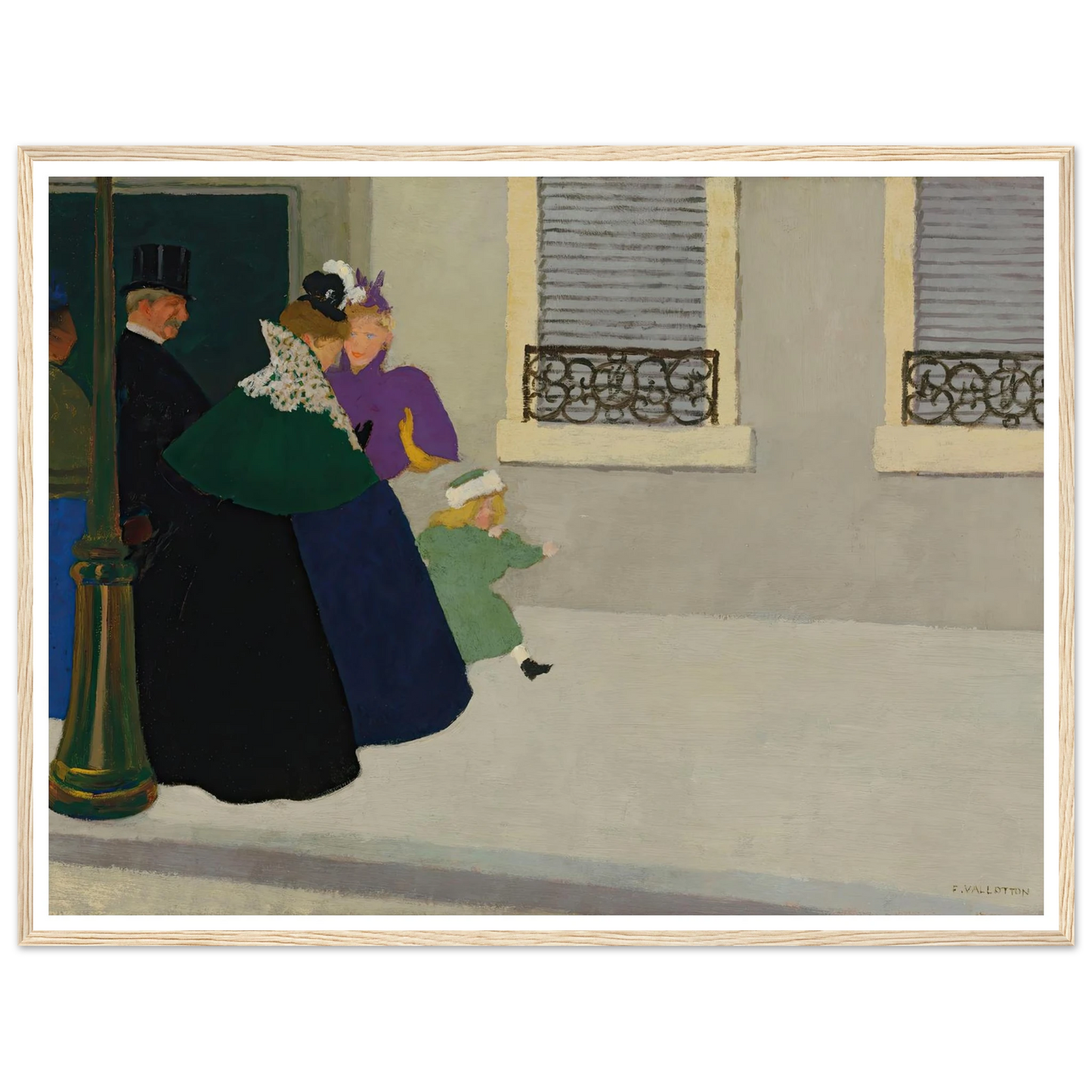 En promenade (circa 1895) Art Print | Felix Vallotton - Framed Poster - 30x40 cm / 12x16″ - Black frame