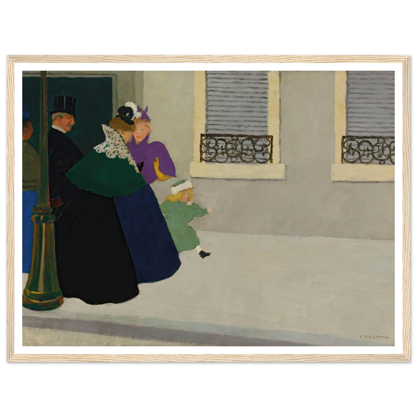 En promenade (circa 1895) Art Print | Felix Vallotton - Framed Poster - 30x40 cm / 12x16″ - Black frame