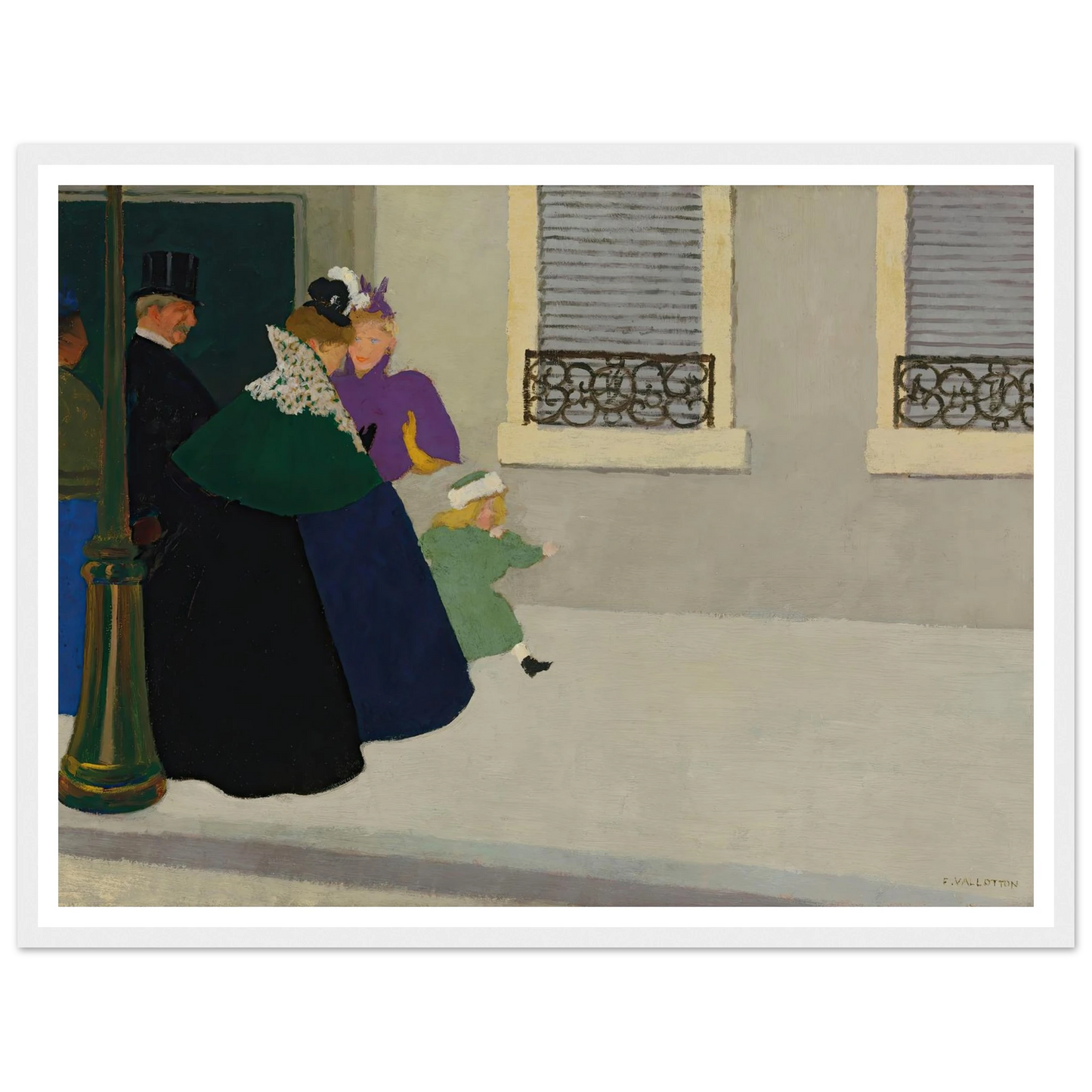 En promenade (circa 1895) Art Print | Felix Vallotton - Framed Poster - 30x40 cm / 12x16″ - Black frame