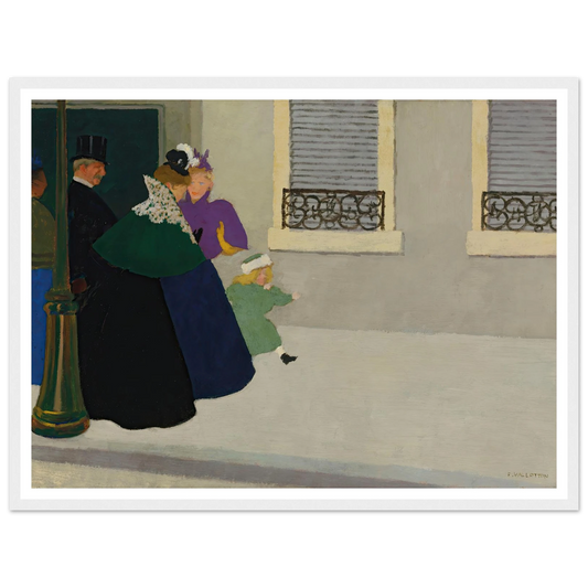 En promenade (circa 1895) Art Print | Felix Vallotton - Framed Poster - 30x40 cm / 12x16″ - Black frame