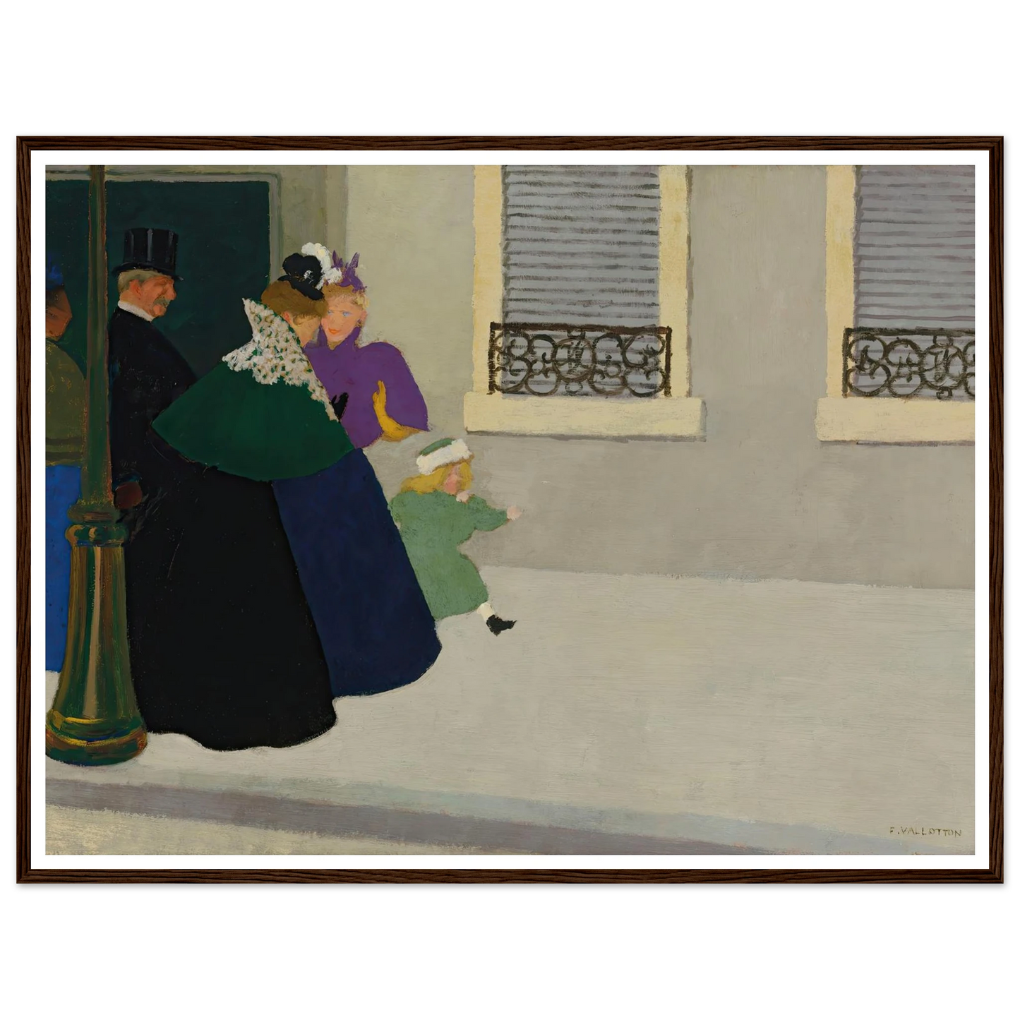 En promenade (circa 1895) Art Print | Felix Vallotton - Framed Poster - 30x40 cm / 12x16″ - Black frame