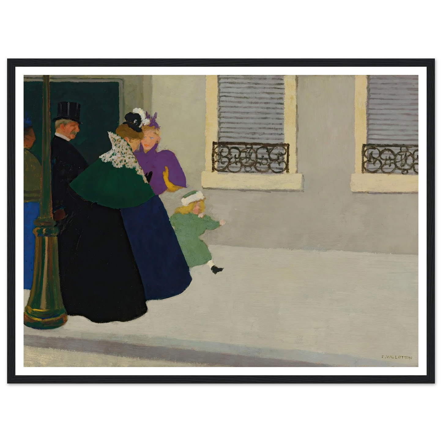En promenade (circa 1895) Art Print | Felix Vallotton - Framed Poster - 30x40 cm / 12x16″ - Black frame