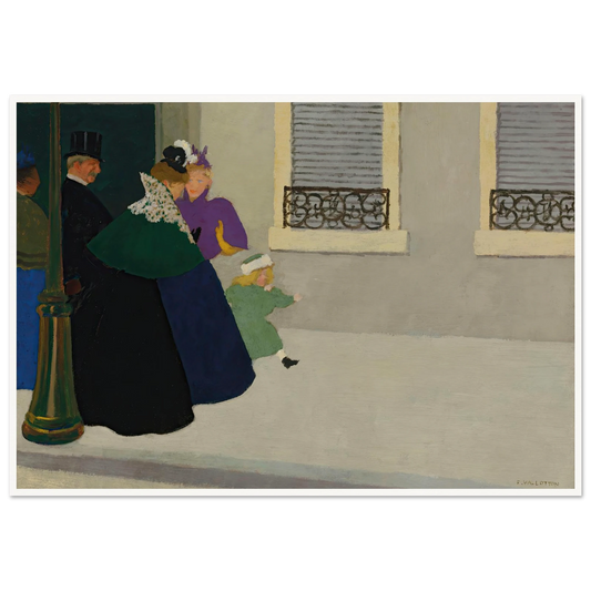 En promenade (circa 1895) Art Print | Felix Vallotton - Framed Poster - 30x40 cm / 12x16″ - Black frame