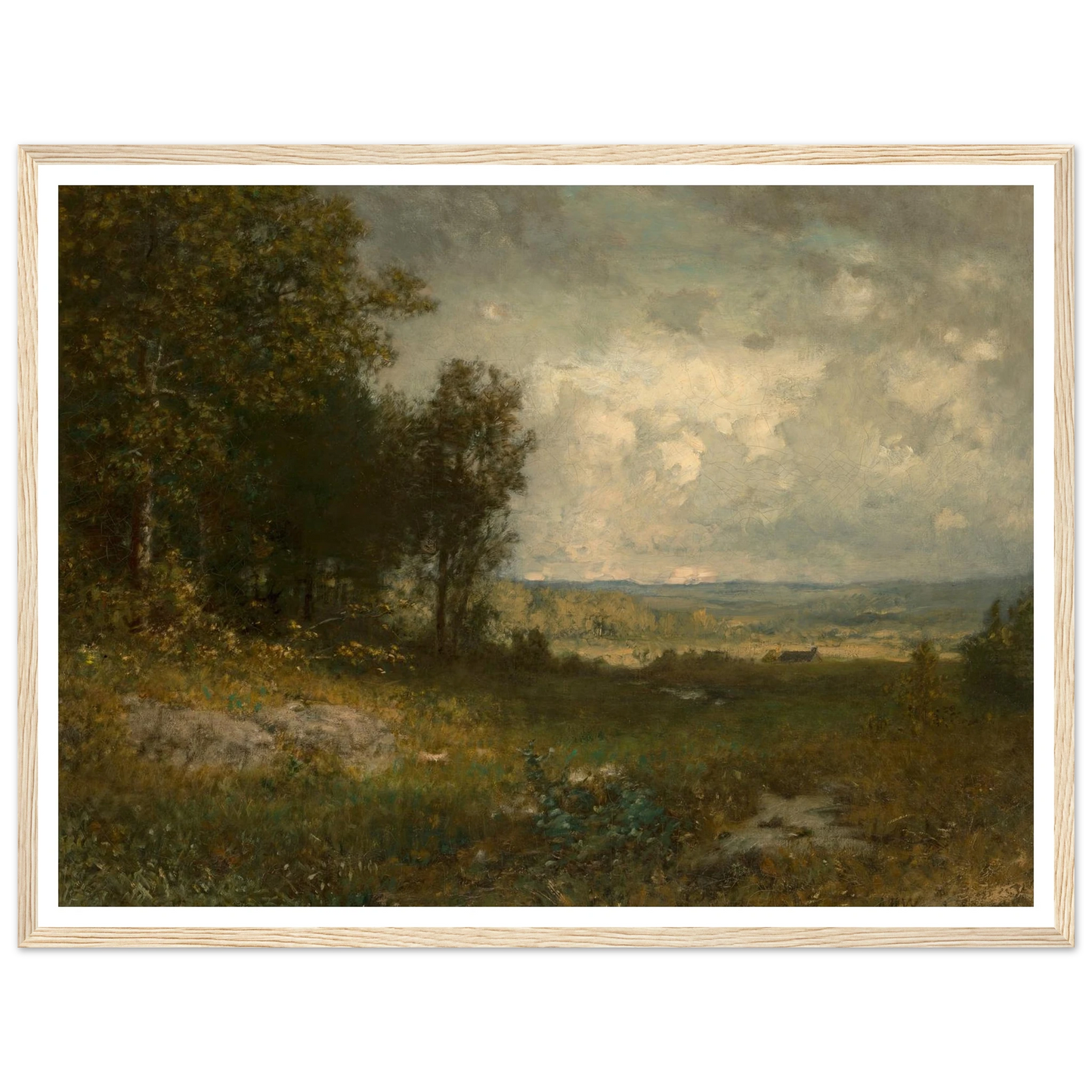 End of Summer (circa 1880-1892) Art Print | Alexander Helwig Wyant - Framed Poster - 30x40 cm / 12x16″ - Black frame