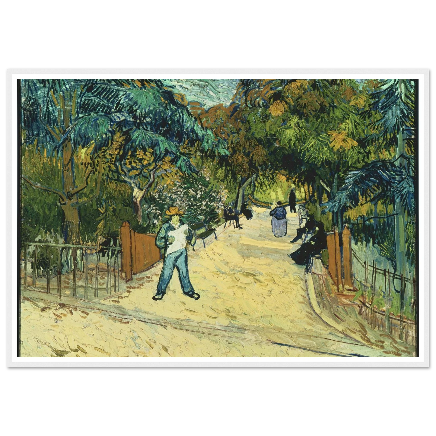 Entrance to the Public Gardens in Arle Art Print | Vincent van Gogh - Framed Poster - 30x40 cm / 12x16″ - Black frame